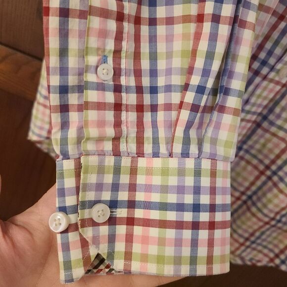 Tailorbyrd Mens Button Down Checked Dress Shirt - Picture 7 of 8